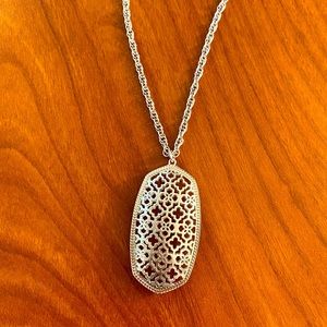 Kendra Scott along silver pendant necklace